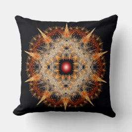 Almofada Ornamento de estrela fractal com farpas