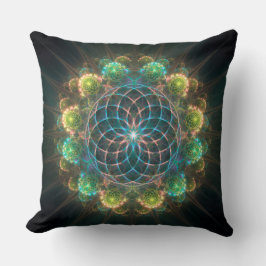 Almofada ornamento floral fractal