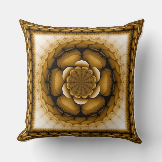 Almofada Ornamento geométrico floral (Frente)