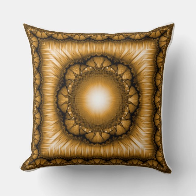 Almofada Ornamento geométrico radiante brilhante (Frente)