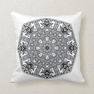 Almofada Ornamento redondo da mandala