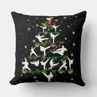 Almofada Ornamentos de Árvore de Natal do Karate Decor Pers