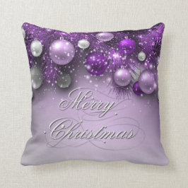 Almofada Ornamentos de Natal - Púrpura