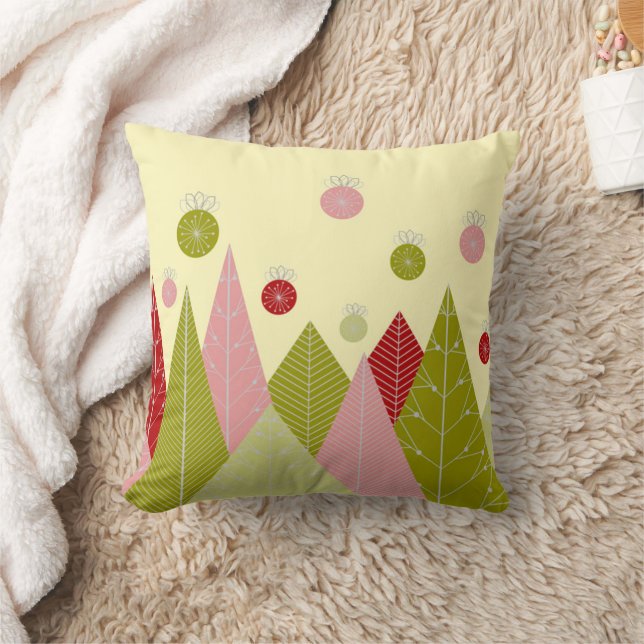 Almofada Ornamentos e Árvores Natal (Cobertor)