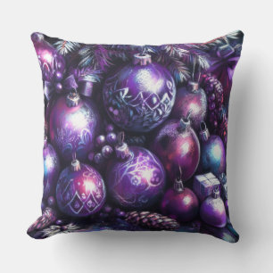 Almofada Ornamentos em tons de giz roxo