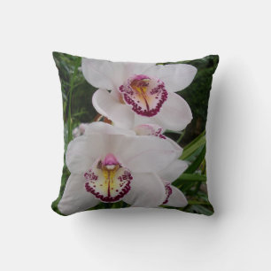 Almofada Orquídeas Brancas Lindas Flores Tropicais