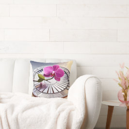 Almofada Orquídeas Rosa Expectativas em Prata