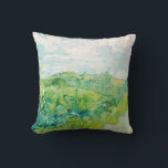 Almofada Os Auvers Dos Campos De Trigo Verde Van Gogh. Impr<br><div class="desc">Travesseiro decorativo Van Gogh "Green Wheat Fields,  Auvers". Arte do impressionismo de natureza verde de verão.</div>