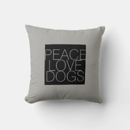 Almofada Os cachorros pacifistas citam travesseiro nas cinz