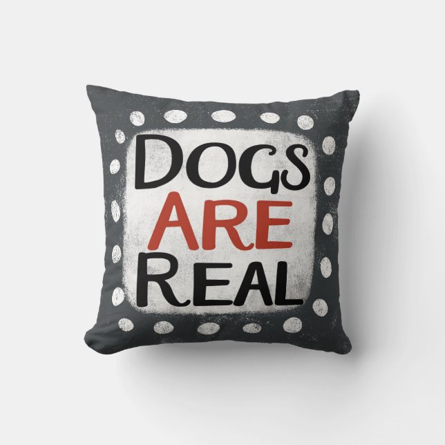 Almofada Os Cães São Travesseiros decorativos Reais (Frente)