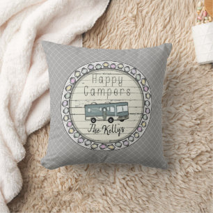 Almofada Os campistas felizes personalizaram o rv