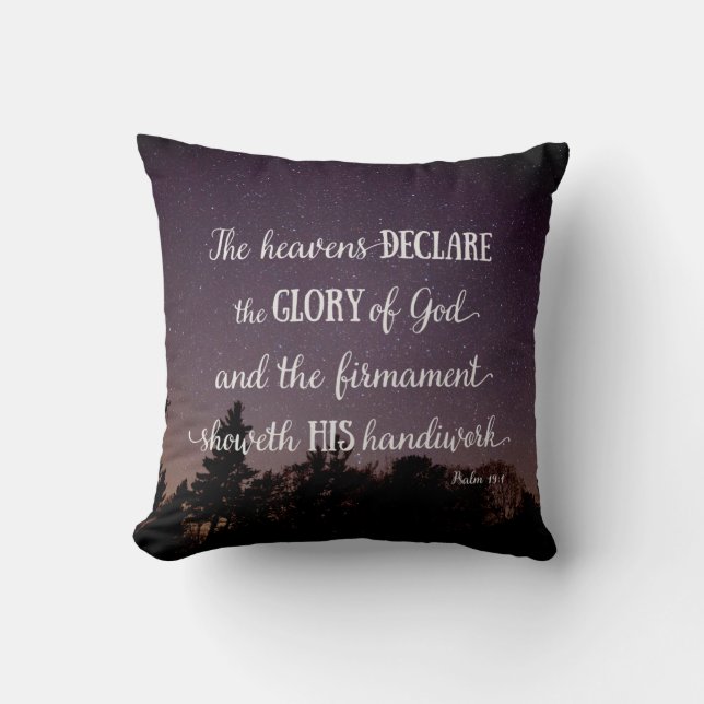 Almofada Os Céus Declaram a Glória de Deus (Frente)