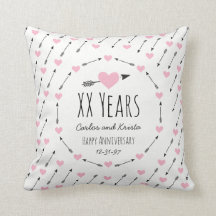 Os corações e as setas personalizaram o