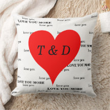 Os Corações Vermelhos Te Ama Mais Monograma