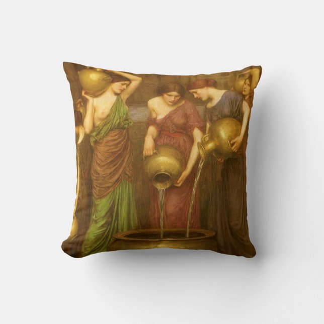 Almofada Os Danaides de John William Waterhouse (Frente)