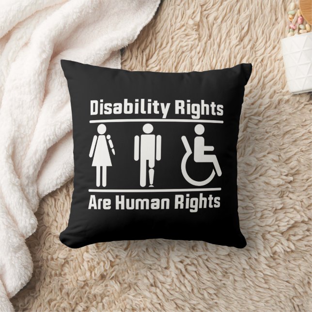 Almofada Os direitos de deficiência são direitos humanos (Cobertor)