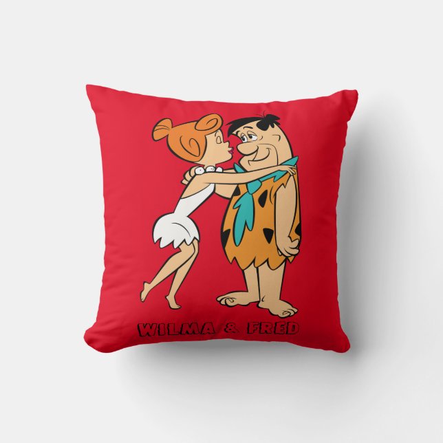 Almofada Os Flintstones | Wilma Kissing Fred (Frente)