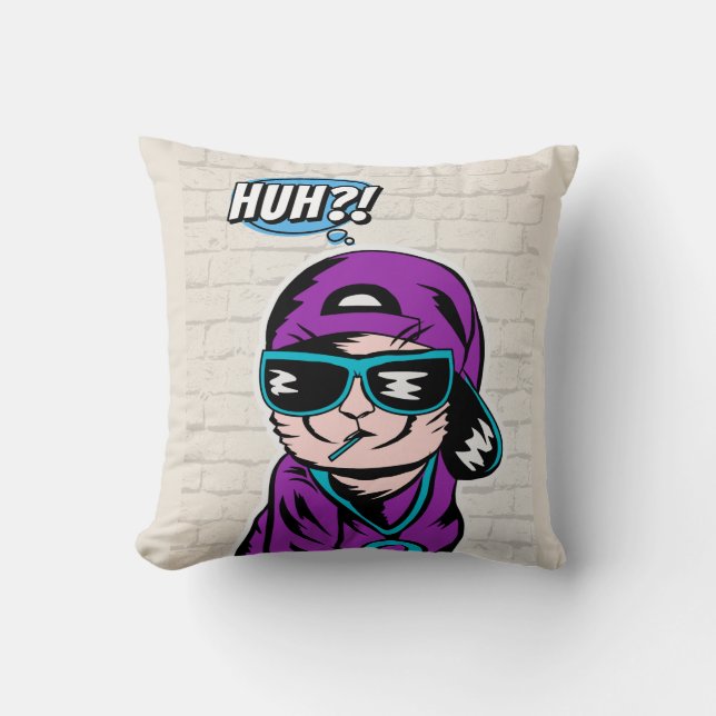 Almofada os gatos estão interrogando (Frente)