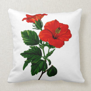Almofada Os hibiscus tropicais dirigem o travesseiro da