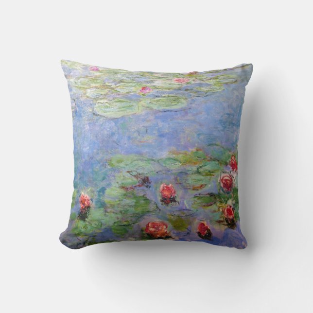 Almofada Os lírios de água de Claude Monet (Frente)
