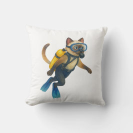 Almofada Os mergulhadores de gato mergulham no mar