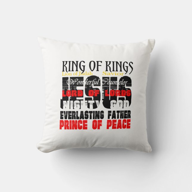 Almofada Os Nomes De Jesus Isaiah 9:6 Christian (Frente)