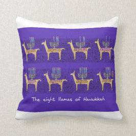Almofada Os Oito Lhamas do travesseiro decorativo Hannukah