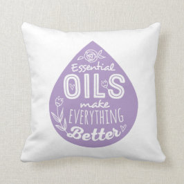 Almofada Os óleos essenciais fazem a tudo a melhor gota do