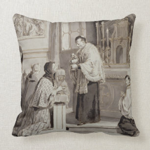 Almofada Os sete sacramentos: Comunhão, 1779 (caneta,