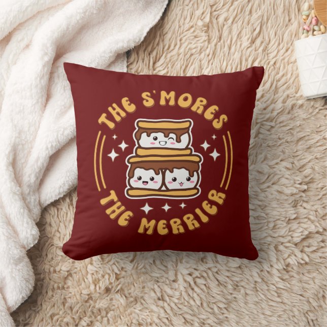 Almofada Os S'mores O Merrier Funny Kawaii Camping Gift (Cobertor)