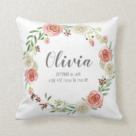 Almofada Os Stats do nascimento do berçário do bebé coram