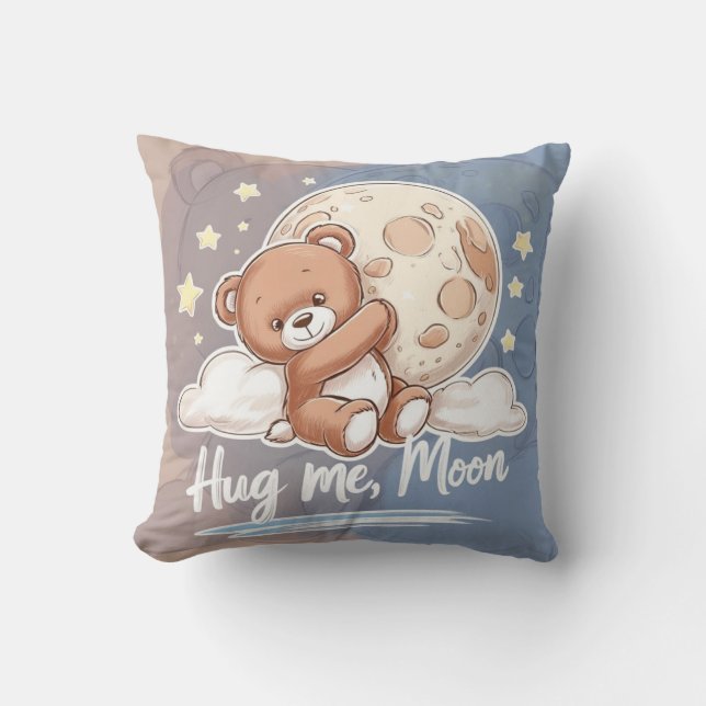 Almofada Osito Kawaii con Estrellas – Diseño Dulce y Tierno (Frente)