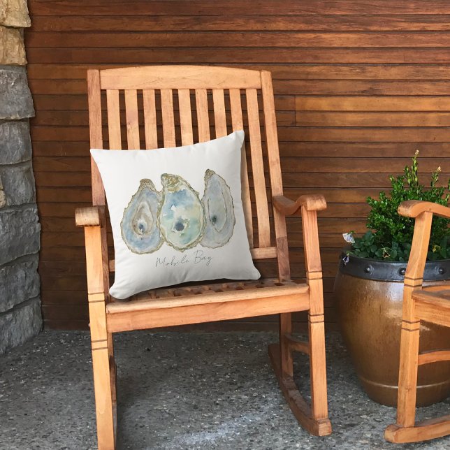 Almofada Ostras de Aquarela (Criador carregado)