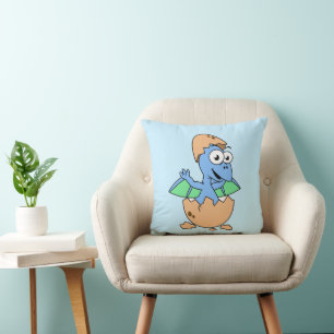 Almofada Ótima Ilustração De Um Bebê Pterodactyl Hatching.