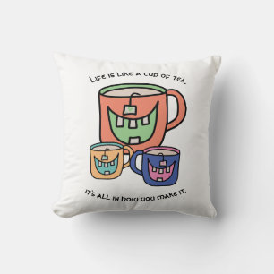 Almofada Otimista da Positividade do Tea Lover Phrase