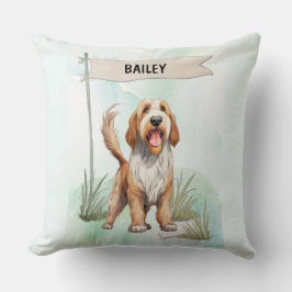 Almofada Otterhound Watercolor Personalized Dog