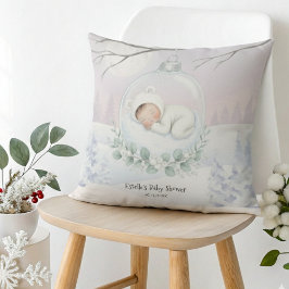 Almofada Our Little Snowbaby is on the way Cozy Decor