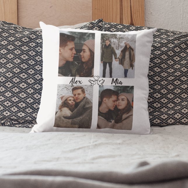 Almofada Our Love Story – Couple Photo Throw Pillow (Criador carregado)