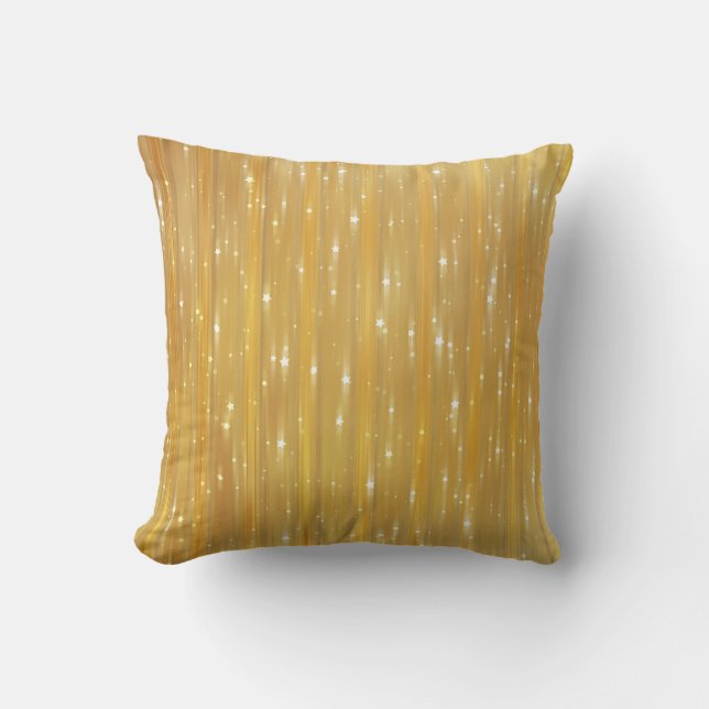 Almofada Ouro abstrato brilhante com brilho (Frente)