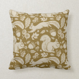 Almofada Ouro Acorn Squirrel Travesseiro amarelo
