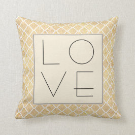 Almofada Ouro Art Deco LOVE