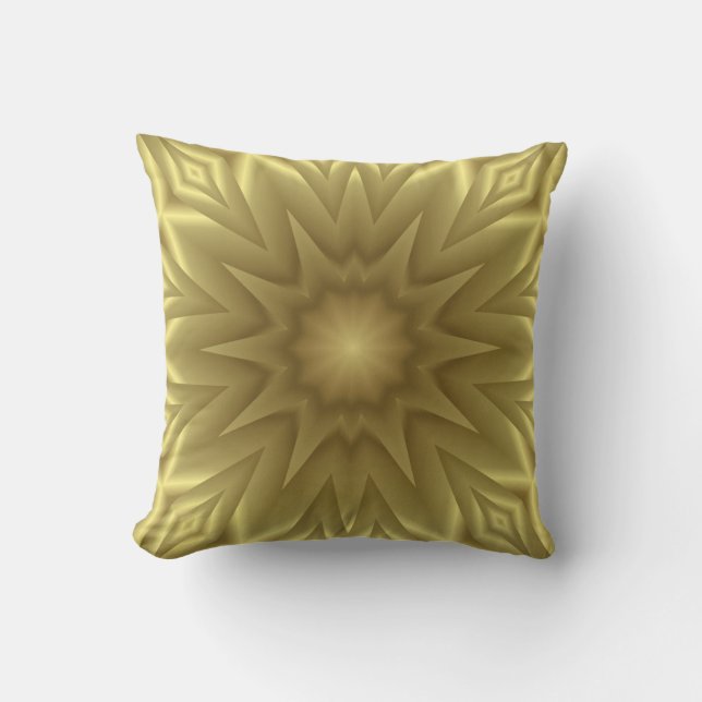 Almofada Ouro Aura: Fundo Amarelo Na moda (Frente)