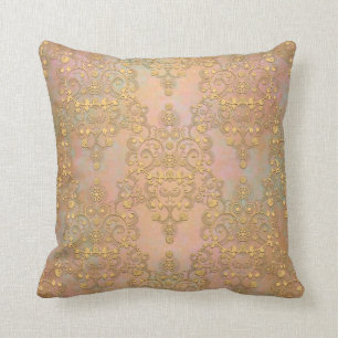 Almofada Ouro Aurora Fancy Antigo Renda Damask