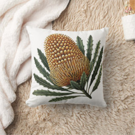 Almofada Ouro Banksia Botânica, Flor Nativo Australiano