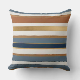 Almofada Ouro branco e tiras horizontais de cobre