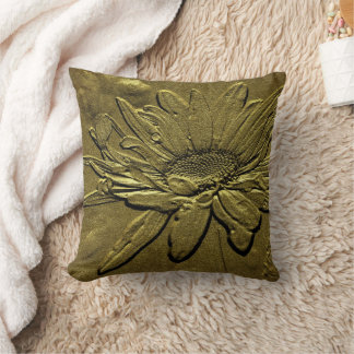 Almofada Ouro Daisy Floral Art