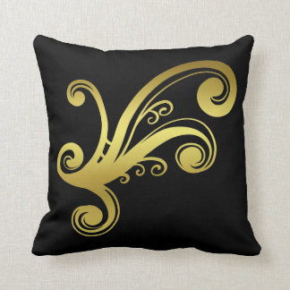 Almofada Ouro elegante espiral vitoriana sobre decoração ne