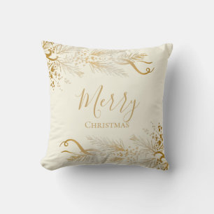 Almofada Ouro Elegante Personalizado Feliz Natal
