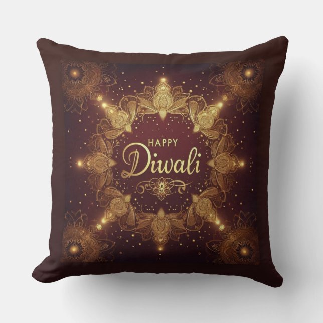 Almofada Ouro Glow Diwali (Frente)