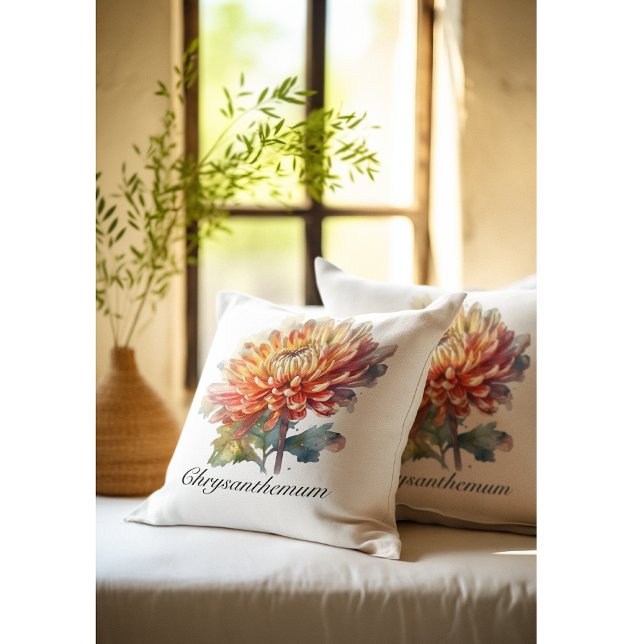 Almofada Ouro Harvest Chrysanthemum, personalizado (Criador carregado)